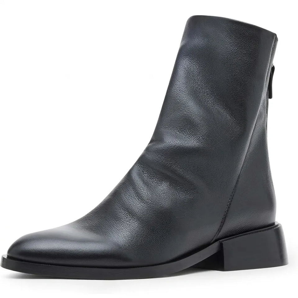 Steve Madden Women's Black Leather Nexie Ankle Boot