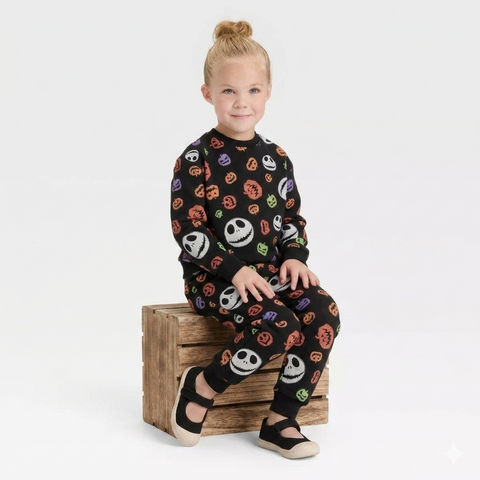 Disney Baby Boy's Black Multi Nightmare Before Christmas Pullover & Jogger Pajama Set|Disney In Lebanon