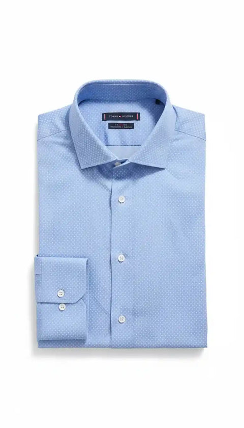 Tommy Hilfiger Men's Blue Printed Long Sleeve Shirt | Tommy Hilfiger In Lebanon