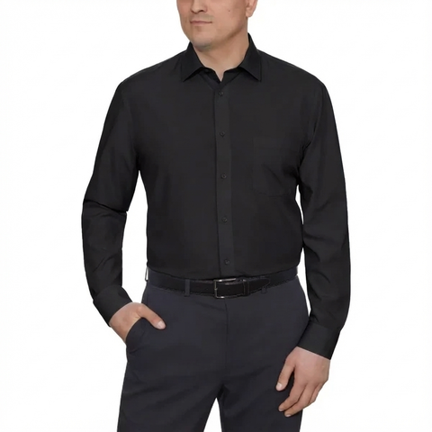 Calvin Klein Men's Black Active Performance Stretch Regular Fit Wicking Shirt |Calvin Klein In Lebanon