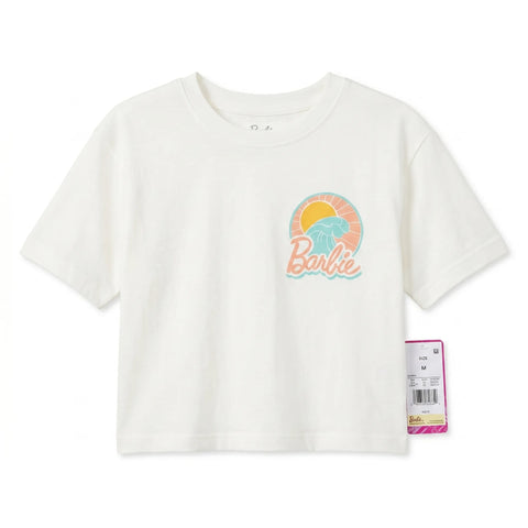 Barbie Girl's Off White Barbie Printed T-Shirt|Barbie In Lebanon