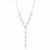 Givenchy Women's Silver-Tone Crystal Cubic Zirconia Lariat Necklace, 16" + 3" extender