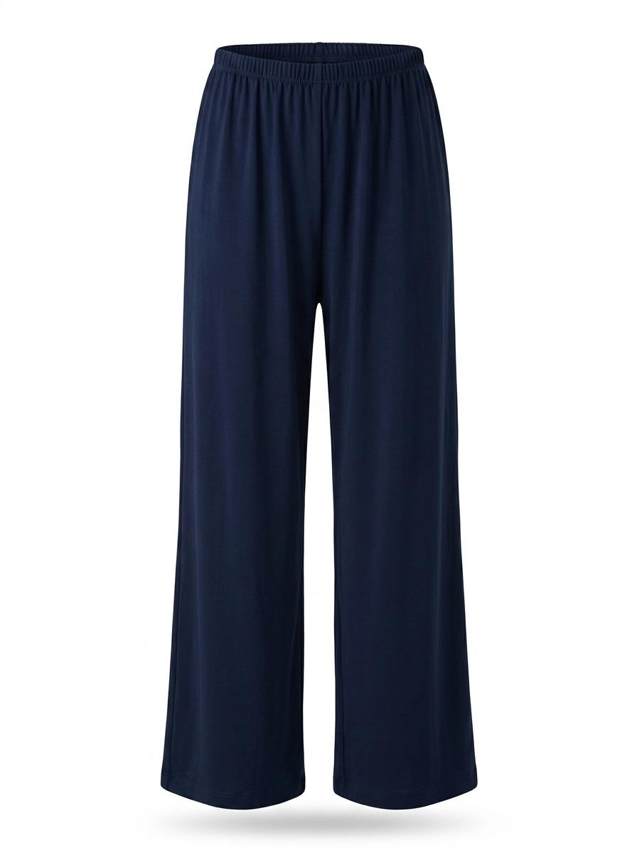 R & M Richards Women's Navy High-waisted, wide-leg cut with a loose, fluid drape pant|R & M Richards In Lebanon