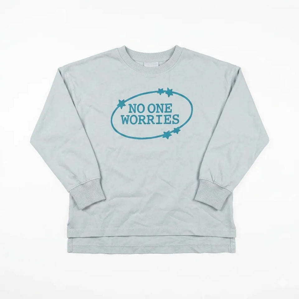 Zara Boy's Baby Blue " No One Worries " Printed Long SleeveBlouse | Zara in Lebanon