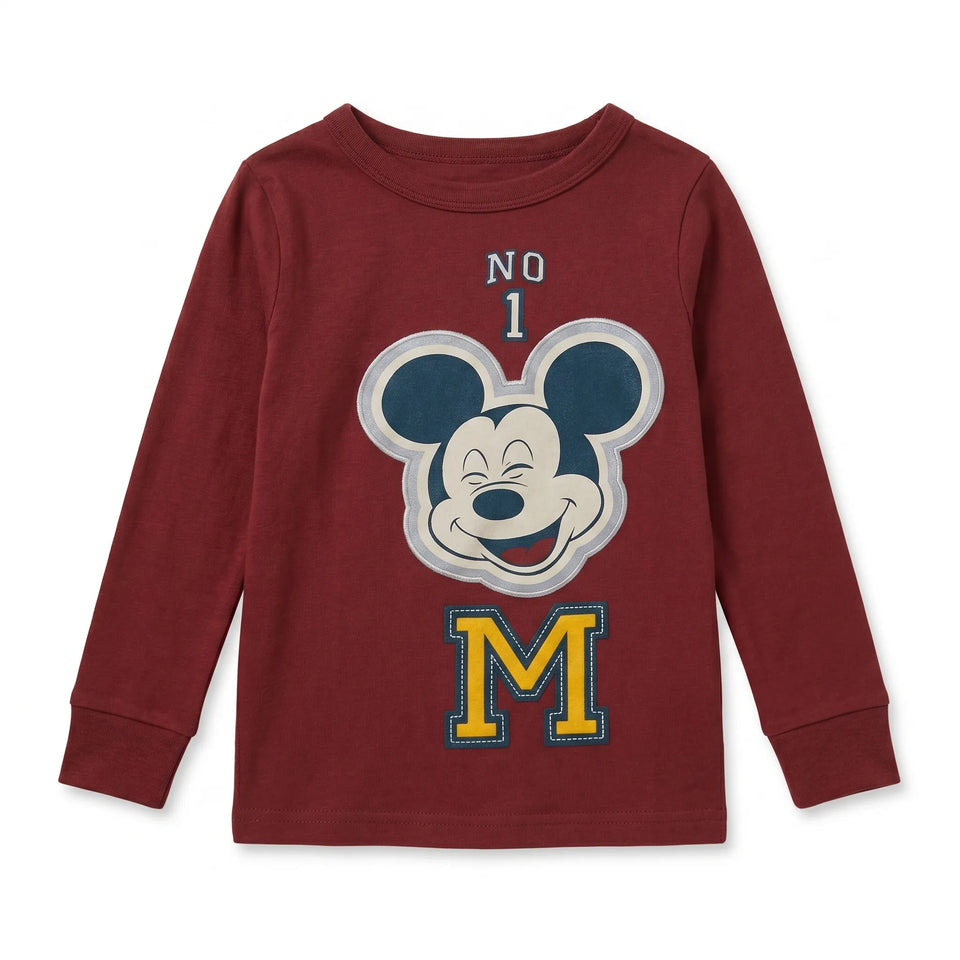 Disney Boy's Burgundy Mickey Mouse Club House Blouse| Disney in Lebanon