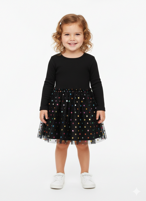 Epic Threads Baby Girls' Black Long Sleeve Dress  | Epic Threads in Lebanon
