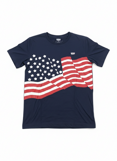 Levi's Boy's Navy Blue USA Flag T-shirt | Levi's in Lebanon