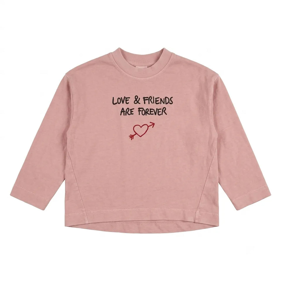 Zara Girl's Light Pink Heart PrintedLong-Sleeve Blouse | Zara in Lebanon