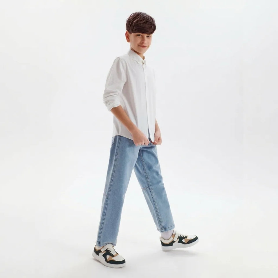 Sinsay Boy's White Classic Plain Shirt