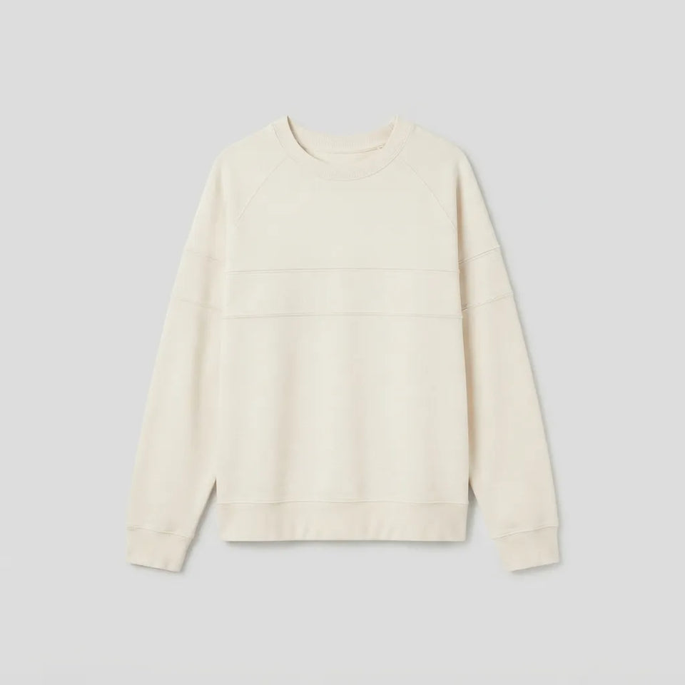 Sinsay Men's Cream Crewneck Sweater