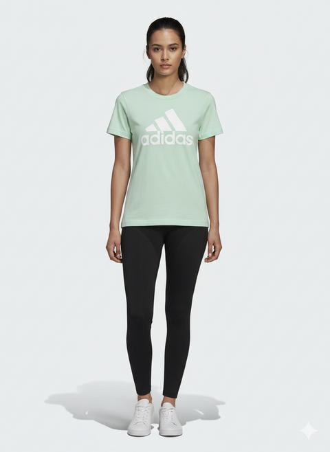 Adidas Women’s Mint Green Performance Logo T-Shirt | Adidas in Lebanon