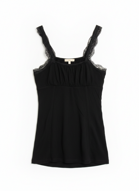 Self Esteem Girls Black Lace Trim Sleeveless Top | Self Esteem in Lebanon