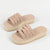 Coutgo Women's Nude Platform Slides Slippers