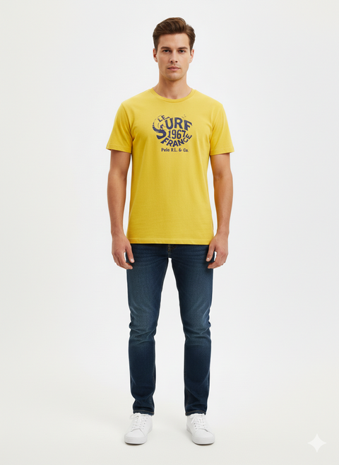 Polo Ralph Lauren Men's Yellow Graphic T-Shirt | Polo Ralph Lauren in Lebanon