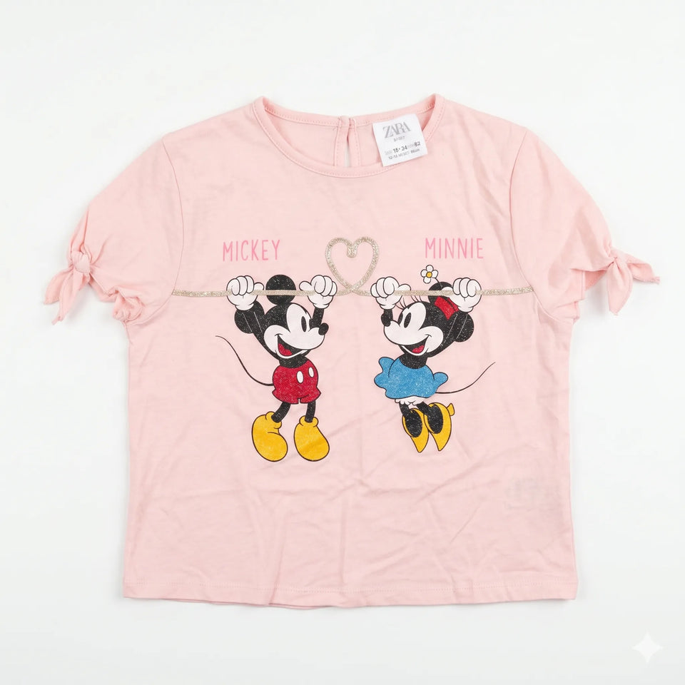 Zara Baby Girl's Light Pink With Graphic MikeyT-Shirt| Zarain Lebanon