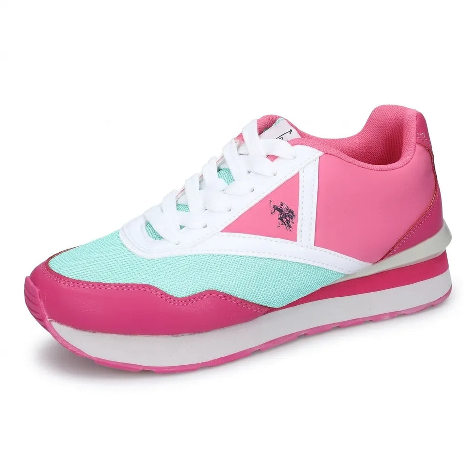 U.S. Polo Assn. Women's Pink Textile Sneakers