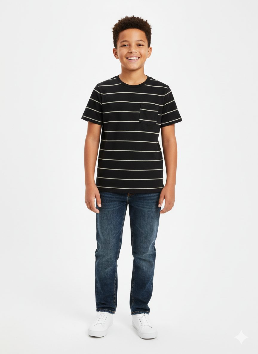 Cat & Jack Boys' Striped Short Sleeve Pocket Blouse | Cat & Jack in Lebanon