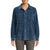Weatherproof Women’s Blue Long Sleeve Button Up Velvet Ribbed Shirt
