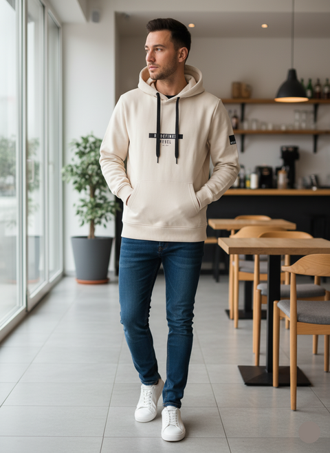 Rebel Men's Beige Stone Jonas Hoodie |Rebel In Lebanon