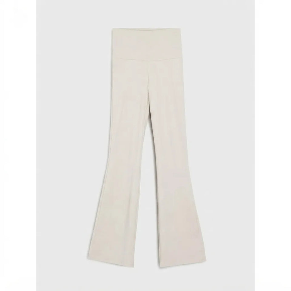 Sinsay Women's Off White High-Waisted Flared Yoga Leggings