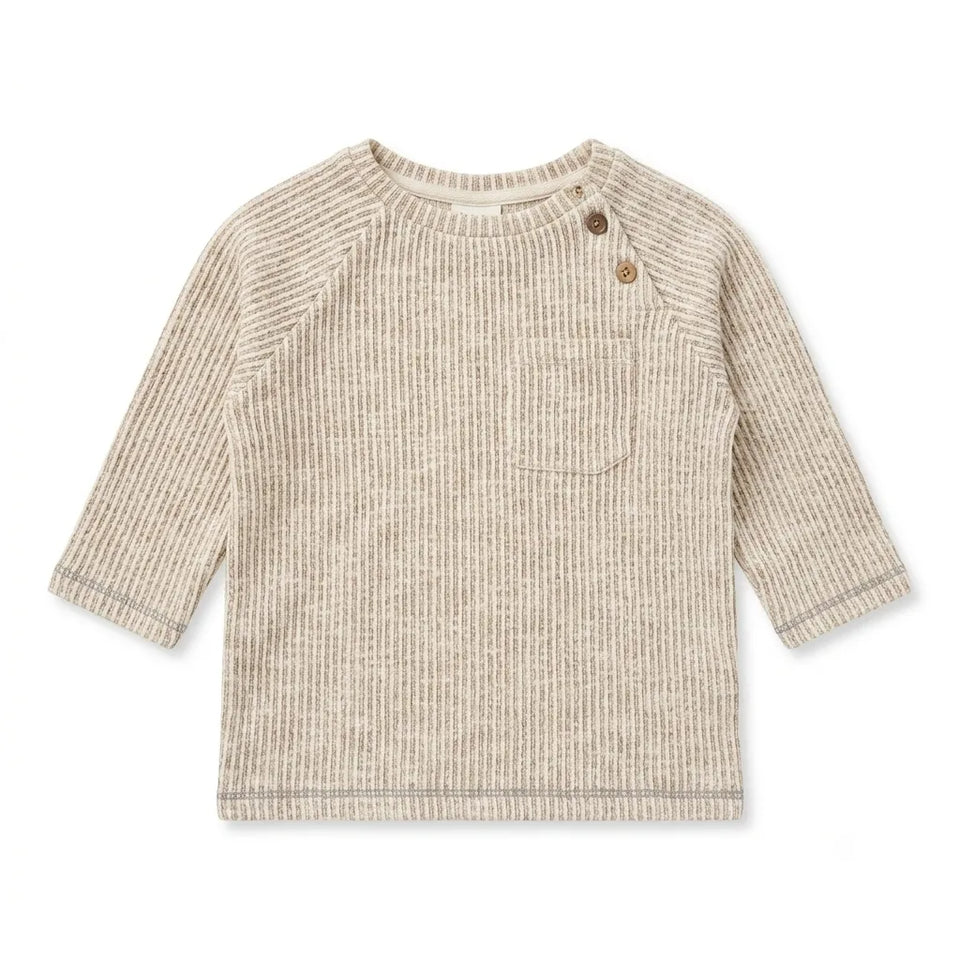 Zara Baby Boy's Light Beige With Pocket On Chest Blouse| Zara in Lebanon