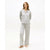 Tommy Hilfiger Women's Gray 2 Piece Long Sleeve Shirt And Pant Sleep Pajama Set