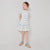 Sinsay Girl's Baby Blue & Cream Striped Layered Hem Dress