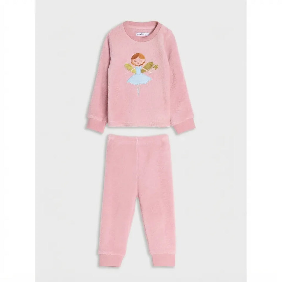 Sinsay Baby Girl's Pink Two Piece Fleece Pajama Set