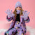 Sinsay Girl's Light Purple Folded Cuff Beanie, Ribbed Scarf And A Matching Gloves