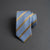 Michael Kors Men's Light Blue & Gold Diagonal Striped Silk Neckties