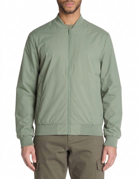 Celio Men's Khaki Green Bomber Collar Bomber Jacket|Celio In Lebanon