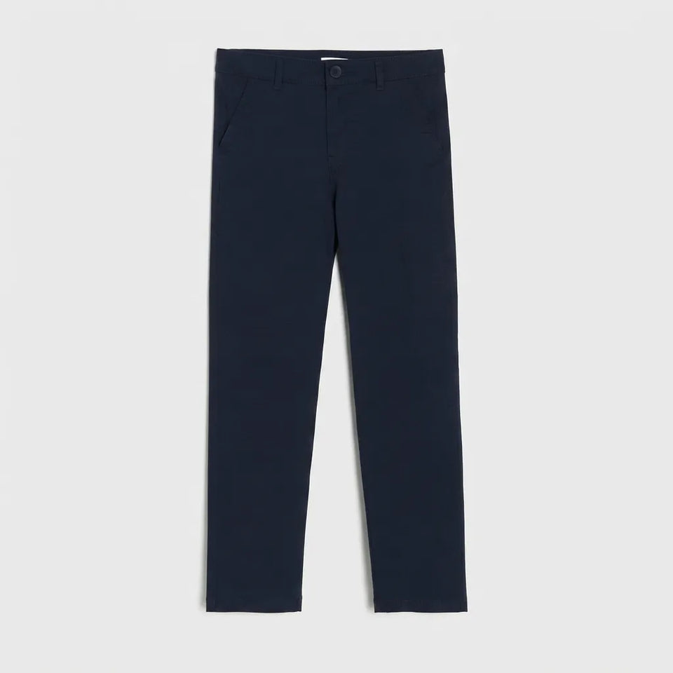 Sinsay Boy's Navy Slim-Fit Cotton Chino Pants