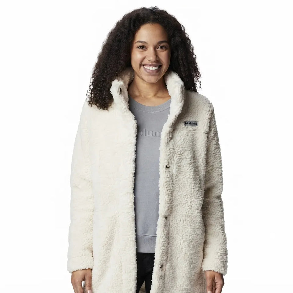 Columbia Women's Off White Autumn Light Long Fleece Jacket