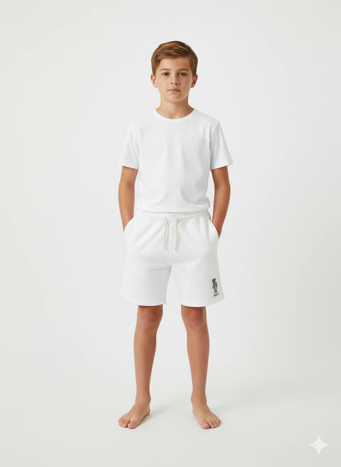 Polo Ralph Lauren Men's White Polo Bear Fleece Shorts | Polo in Lebanon