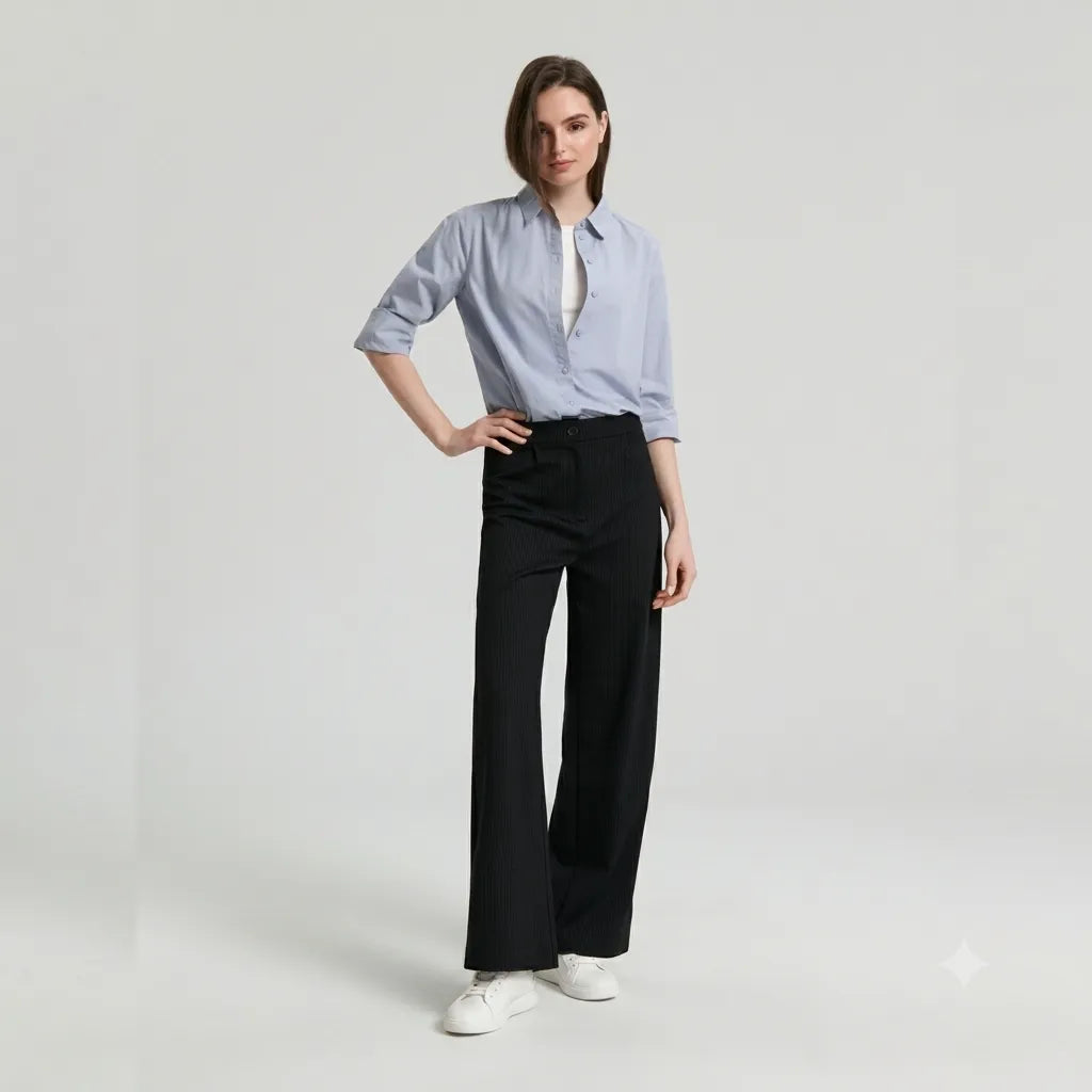 Sinsay Women's Light Blue Long Sleeve Shirt