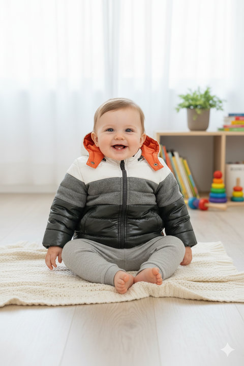 Boboli Baby Boy's Multicolor Puffer Jacket | Boboli in Lebanon