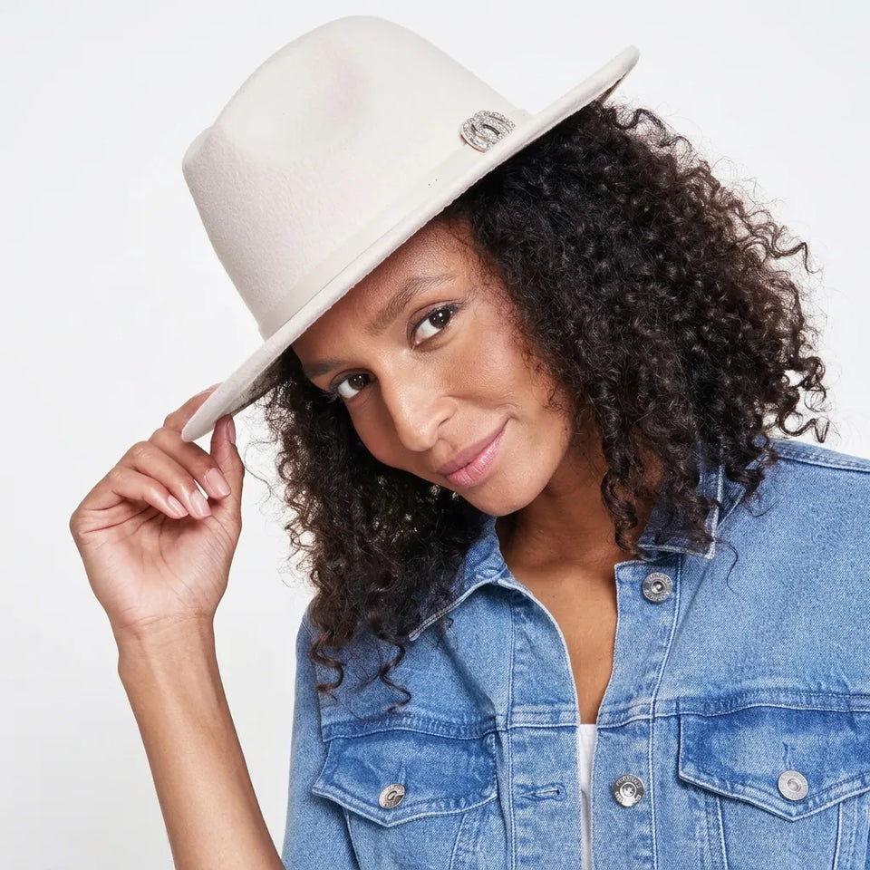 I.N.C International Concepts Women's Beige Felt Panama Hat
