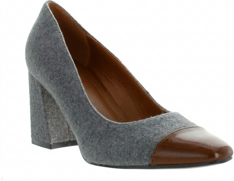 Marc Fisher Women's Grey Felt & Cognac Zala Block Heels | Marc Fisher in Lebanon