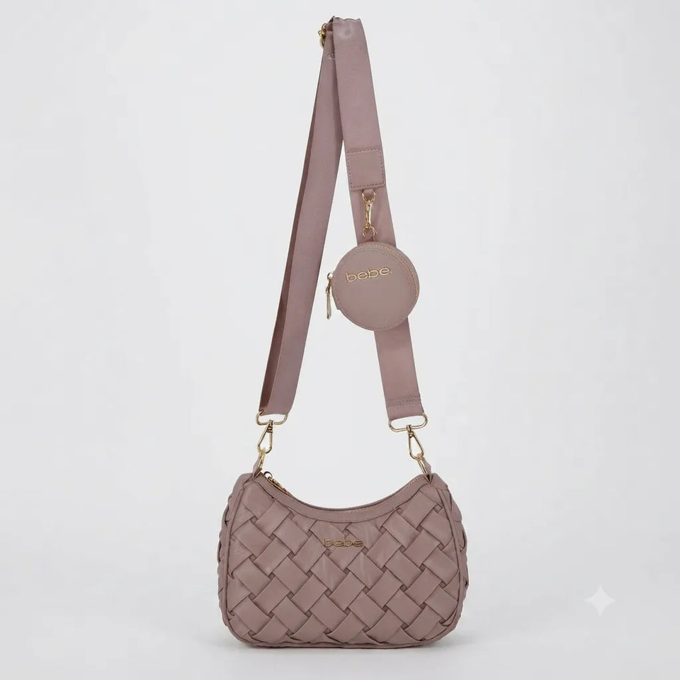 Bebe Women's Taupe Luca Crossbody Bag With Coin Pouch