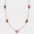 Lauren Ralph Lauren Women's Gold-Tone Fuchsia Station Collar Necklace