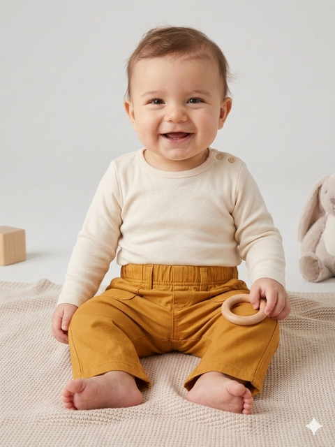 Sinsay Baby Boys’ Golden Brown Trousers | Sinsay in Lebanon