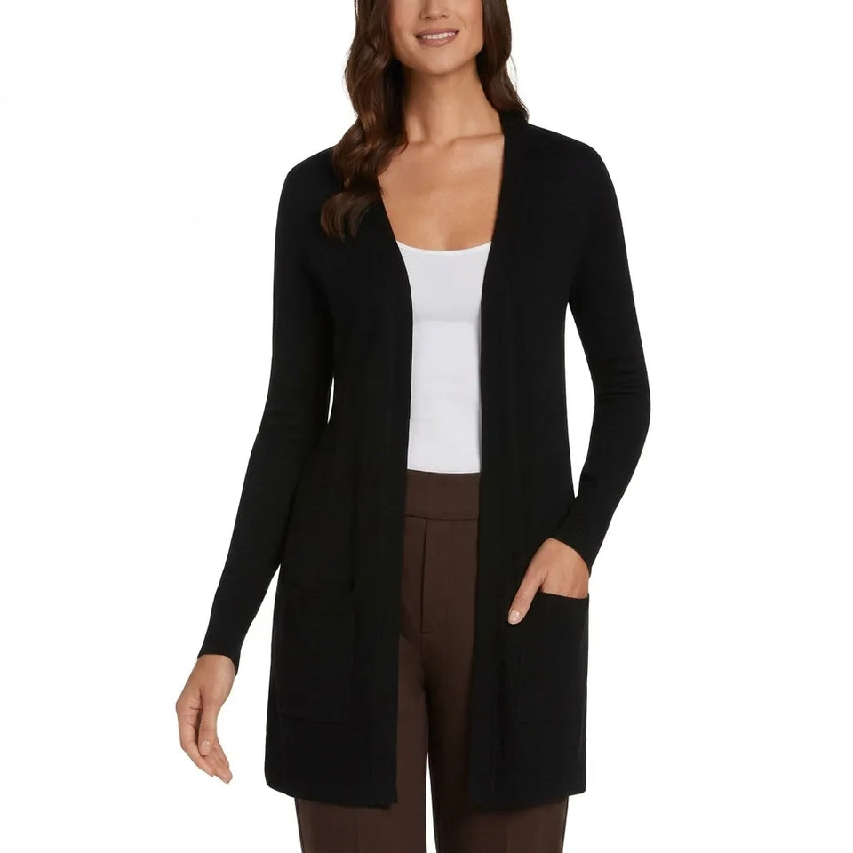 Matty M Women's Black The Boyfriend Cardigan