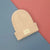 Sinsay Women's Beige Ribbed "DREAMY days" Printed Beanie