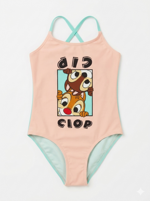 Disney Baby Girl's Light Green/Pink One Piece Swimsuit   | Disney in Lebanon