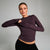 Sinsay Women's Dark Plum Crew Neck Blouse