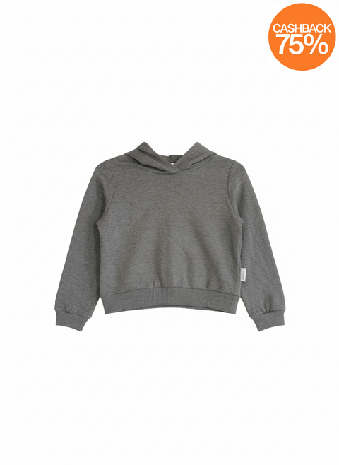 Id Ideology Girl's Grey  Fleece Hoodie |Id Ideology In Lebanon