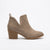 Trends Women's Taupe  Square Toe Chunky Low Heel Boots