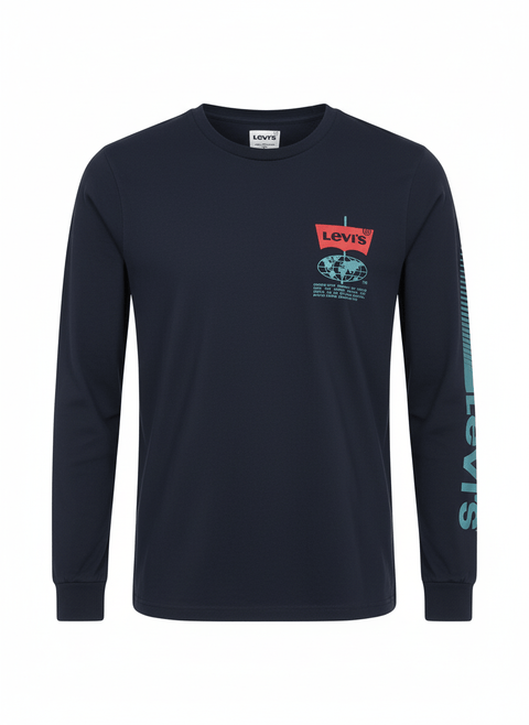 Levi's Men's Navy Blue Crew Neck Sweater | Levi's In Lebanon