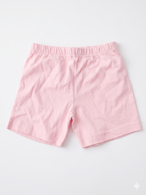 SD Girls Pink Elastic Waistband Solid Shorts | SD in Lebanon