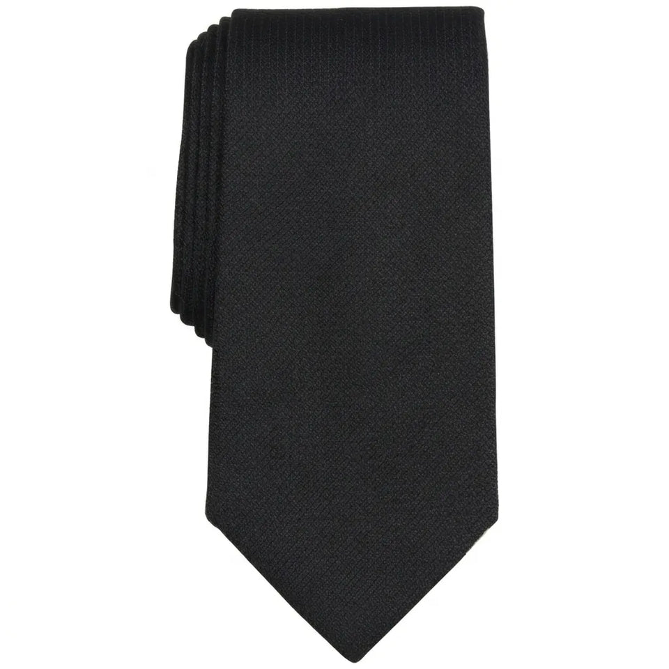 Michael Kors Men's Black Amber Solid Classic Neckties
